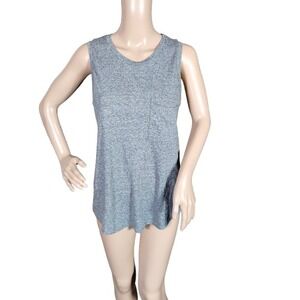 Ever T Shirt Womens Small Heather Gray Sleeveless Minimalist Pocket Tee Casual